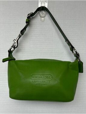 Coach Green Leather Hampton Mini Demi Shoulder Bag